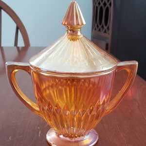 Carnival glass sugarbowl